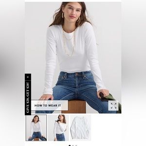 JCrew Perfect Fit long sleeves Crew neck T